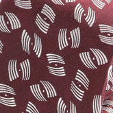 Burgundy Red Waves Print Silk Tie - Tie Doctor